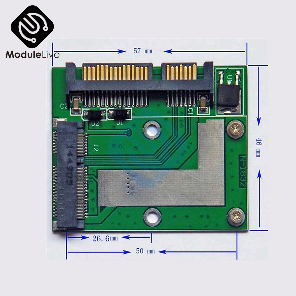 Универсальный стандартный мини PCIE mSATA SSD до 2,5 дюймов SATA 6,0 Gps адаптер конвертер карты Модуль плата для ноутбука рабочего стола