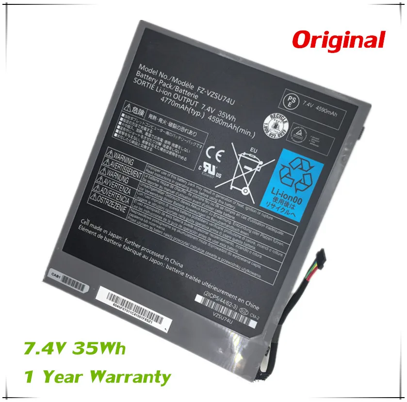 

7XINbox 7.4V 35wh Original FZ-VZSU74U Laptop Battery For Panasonic Toughpad TM FZ-A1 2ICP5/44/62-3 VZSU74U