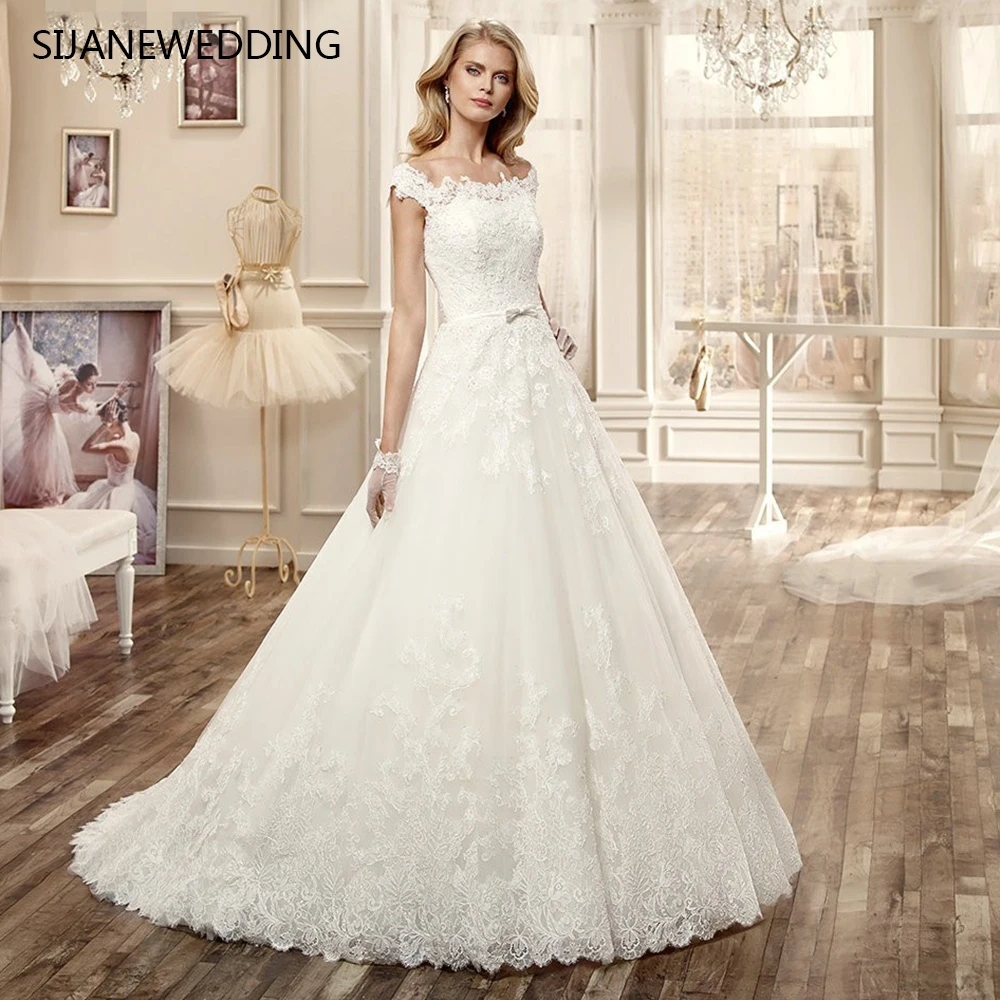 SIJANE Vestido de Noiva Vintage Wedding Bridal Dress Lace Floor-length Party Ball Gown 0678 | Свадьбы и торжества