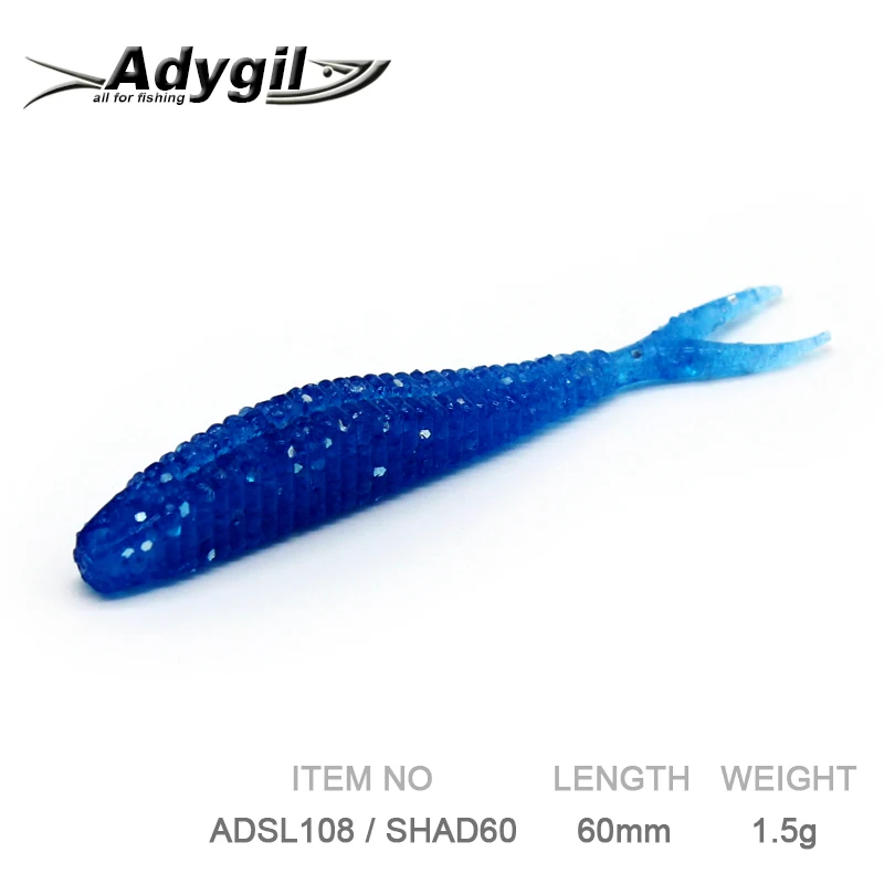 Рыболовная приманка adyil Мягкая силиконовая наживка ADSL108/SHAD60 10 шт. 60 мм 1 5 г | Спорт и