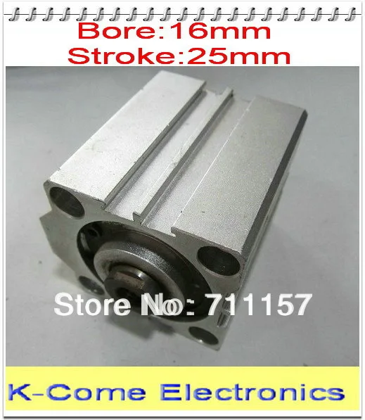 Пневматический Компактный цилиндр 16 мм отверстие 25 ход SDA 16*25 16-25 тонкие Воздушные