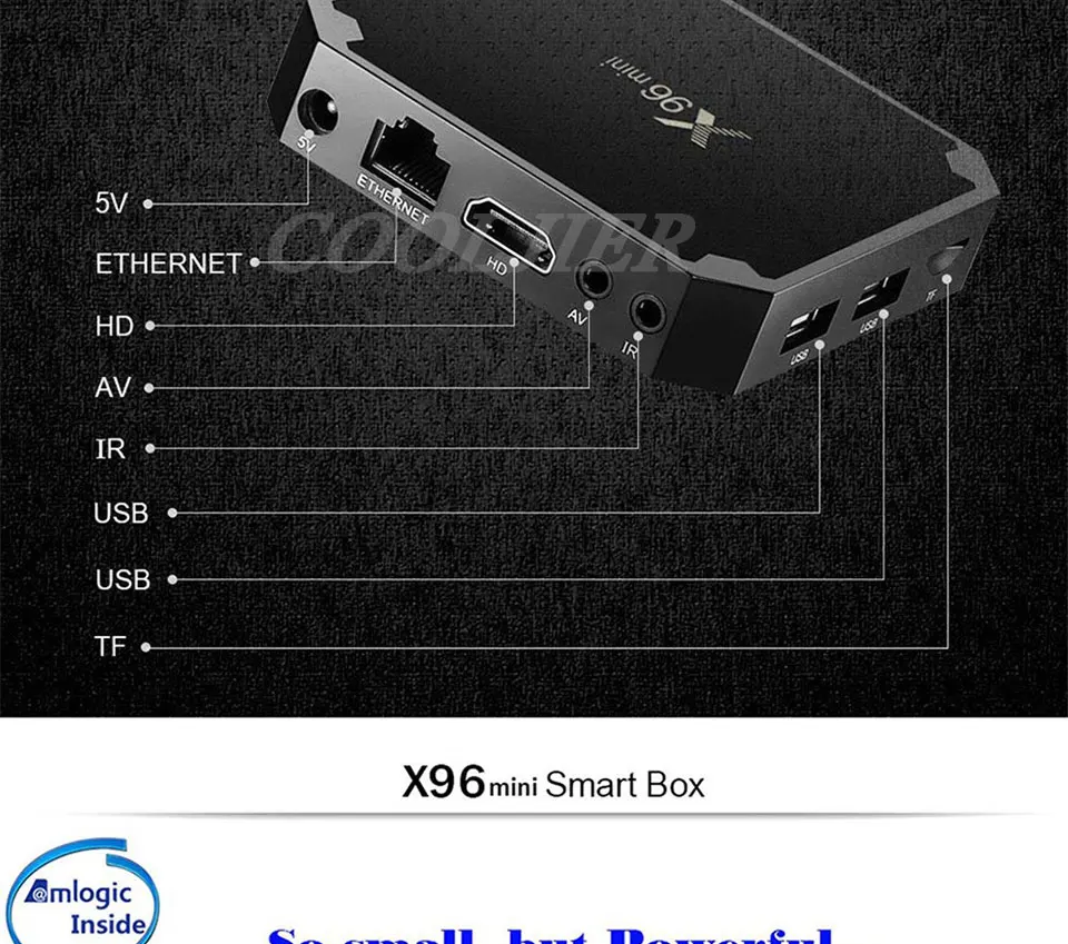 X96 Мини ТВ приставка Android 7,1 OS WiFi Смарт ТВ приставка 2 Гб 16 Гб Amlogic S905W четырехъядерный ТВ приставка 1 ГБ 8 ГБ X96mini медиаплеер