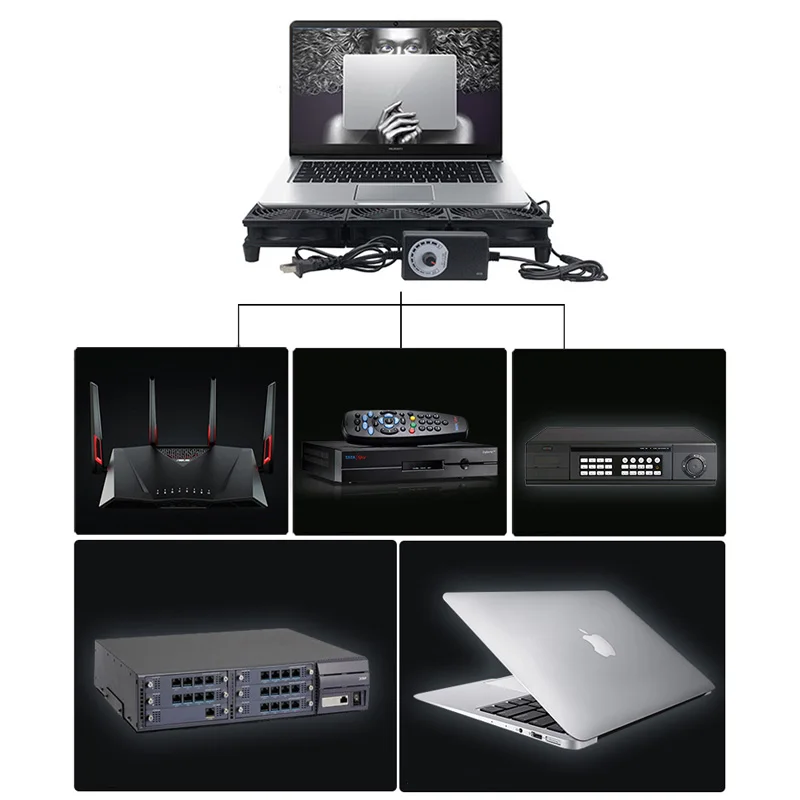 Фото Gdstime 120 мм GT/DIY ТВ коробка маршрутизатор вентилятор 110 в 120 в 220 в 240 В Регулируемая скорость охлаждающий вентилятор 240 мм 240 мм x 240 мм №5