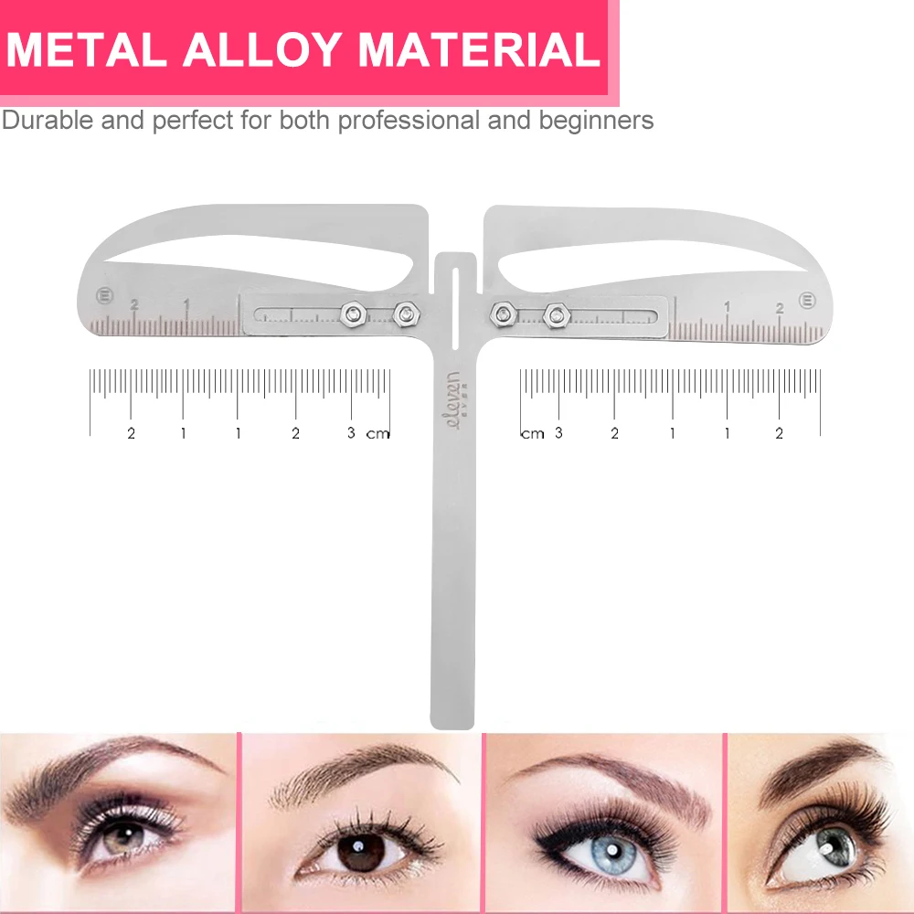 New Shaping Grooming 4 Microblading Eyebrow Stencil Template Permanent Makeup Brow Stencils Reusable Desig | Красота и здоровье