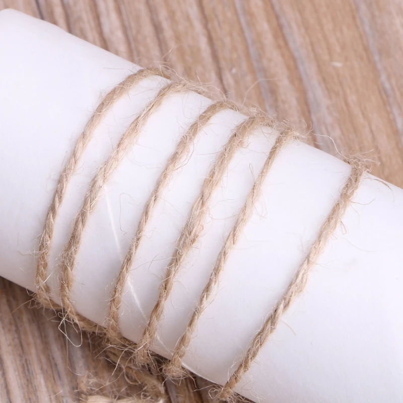 1 рулон джутовый канат пеньковая веревка для браслет Цепочки и ожерелья