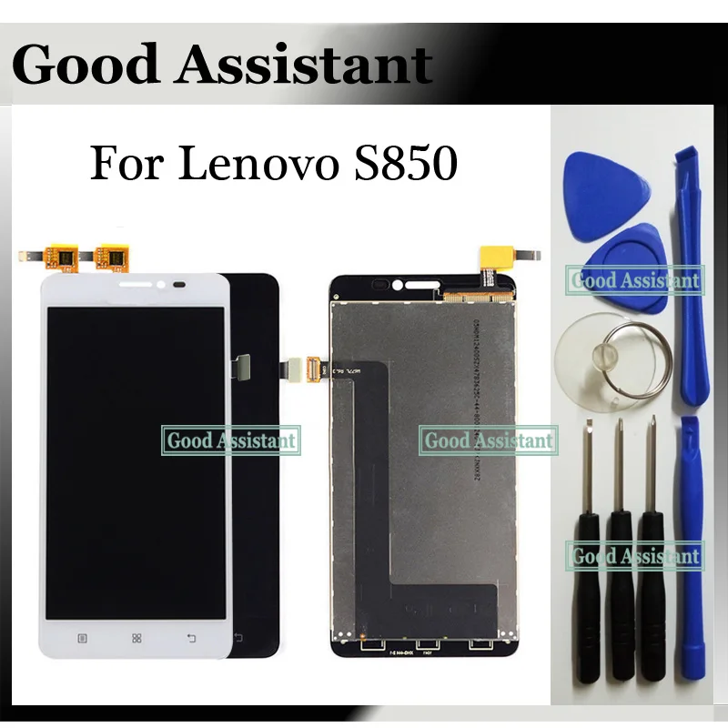 100% протестированный черный/белый 5 0 дюймов Новый ЖК дисплей для Lenovo S850 S850T