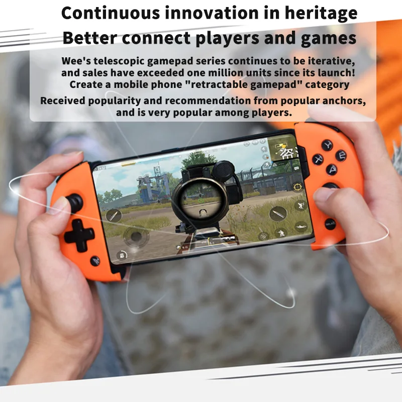 Мобильный игровой контроллер PUBG CODM Wee2T соматосенсорный Телескопический геймпад