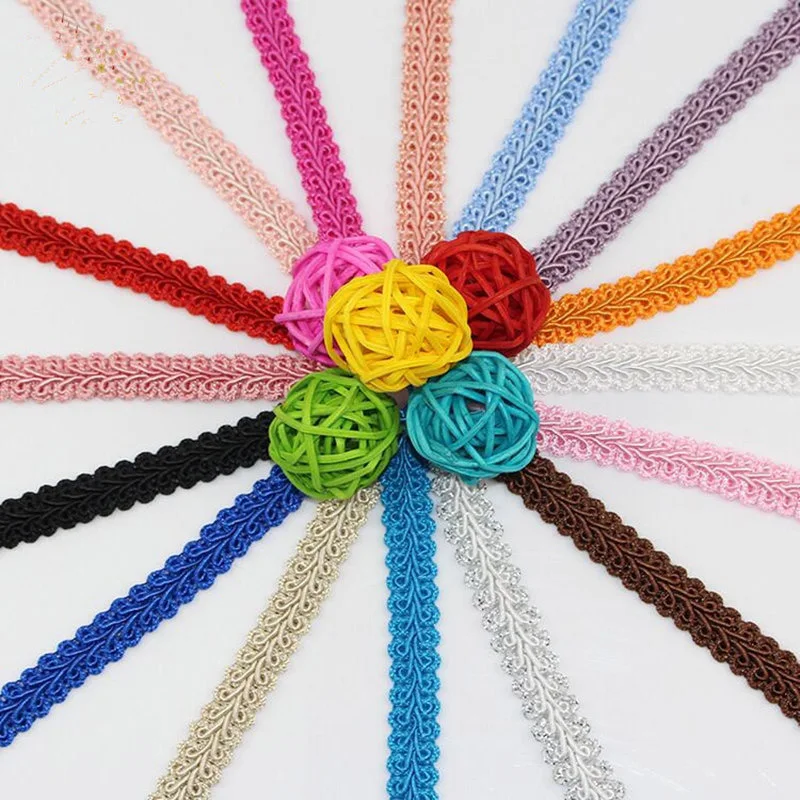 Хлопчатобумажная плетеная лента длиной 1 2 см золотистого/серебристого цвета