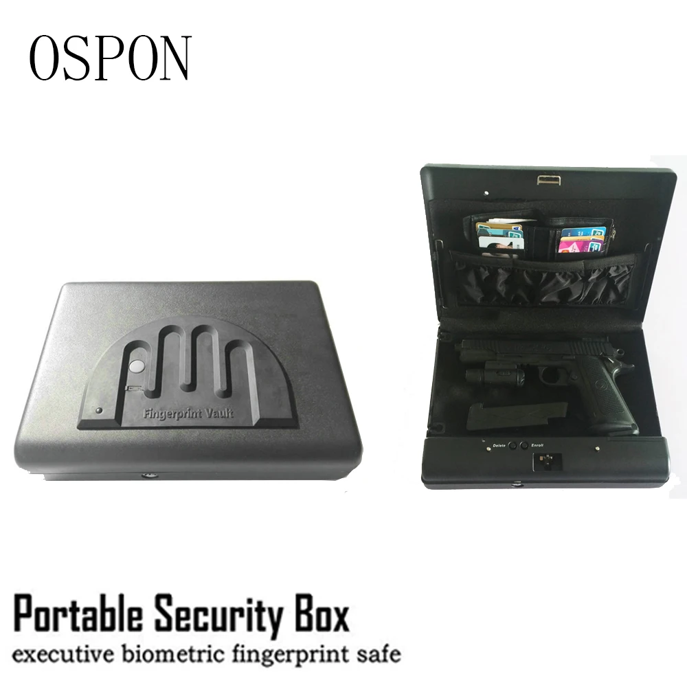 Портативный ящик для безопасности с распознаванием отпечатков пальцев цифровой