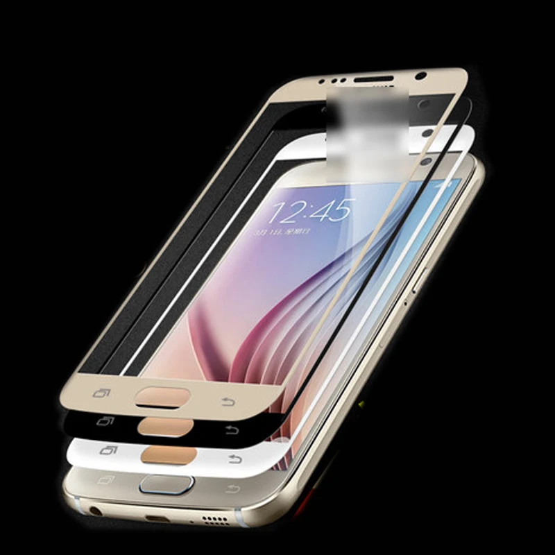 5 шт черный ультра тонкий экран протектор Закаленное стекло для Samsung Galaxy S6 G 9200 g9208