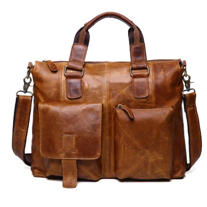 Деловые сумки-мессенджеры мужские повседневные сумки из натуральной кожи