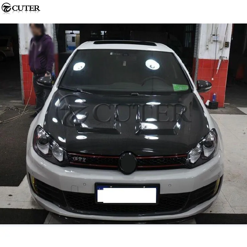 Чехол для автомобильного капота Golf 6 из углеродного волокна с четырьмя