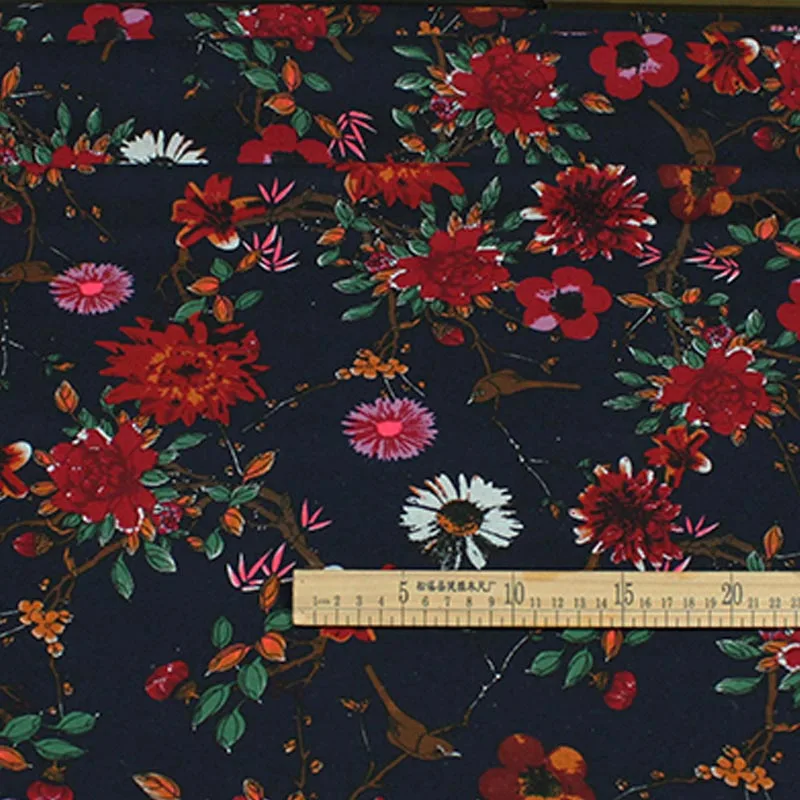 Купить Хлопок и лен, красный цветок сливы, китайский цветочный принт Hwamei, текстиль для рукоделия «сделай сам», скатерть, шторы, блузка, платье, ткань