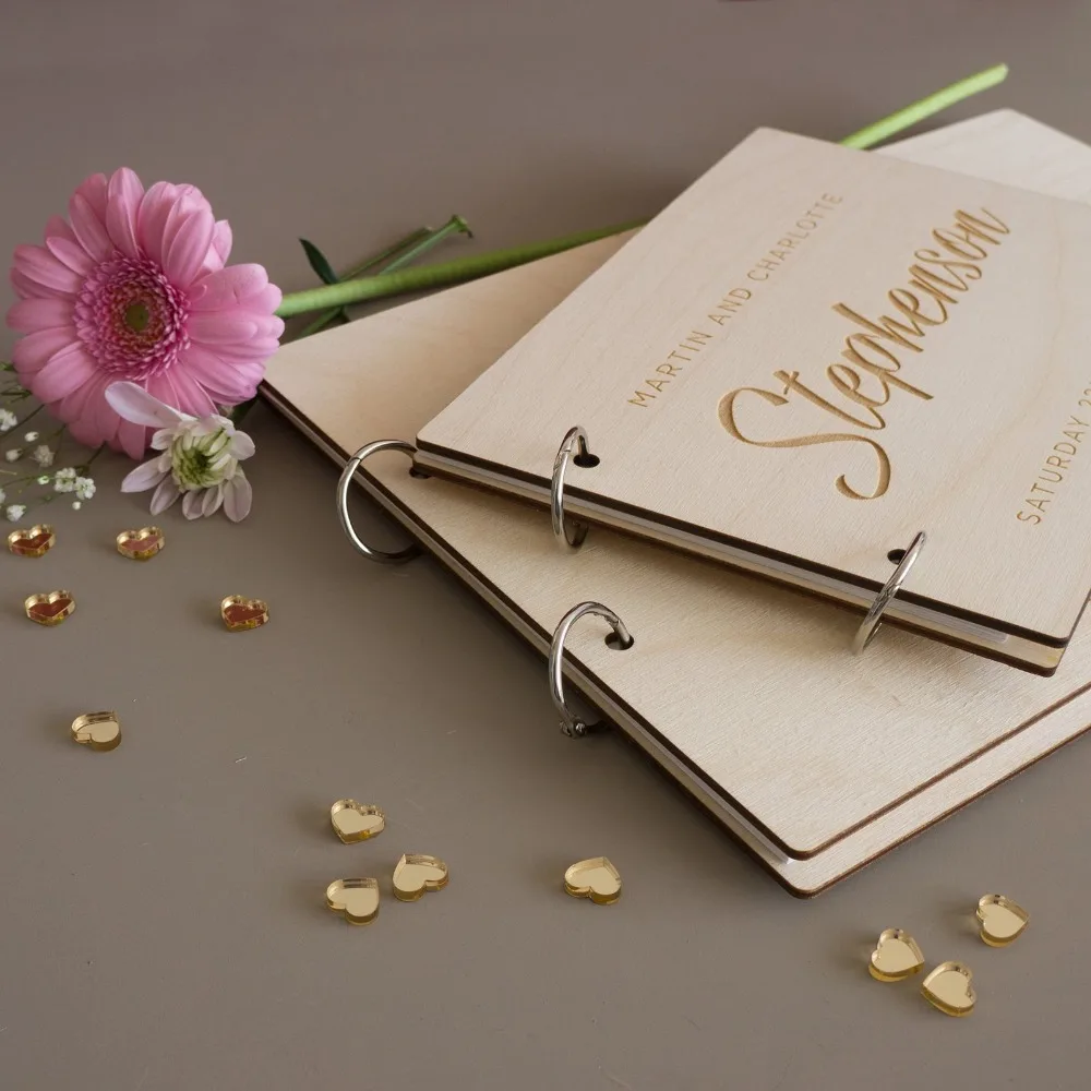 Деревянная индивидуальная Гостевая книга для свадьбы альтернатива именному