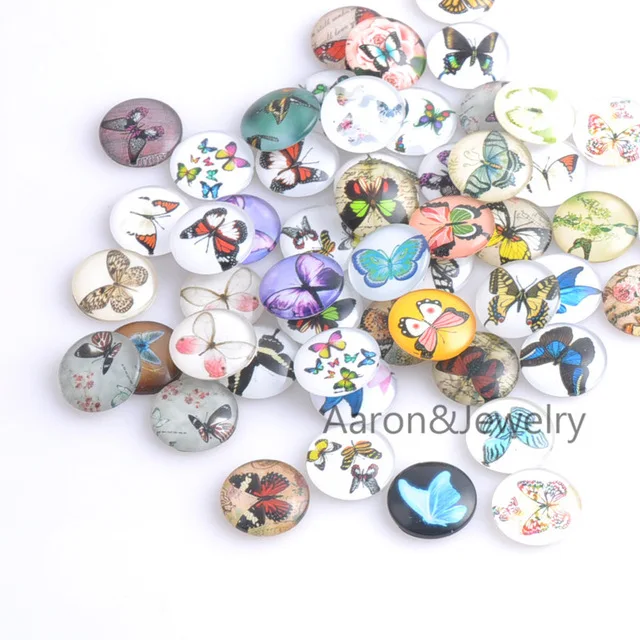 

Half Round Beads butterfly Flatback Cabochon Scrapbooking Craft For Diy Jewelry findings 10pcs 18mm YKL0331X