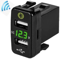 Самые модные 4.2A Dual USB Автомобильное зарядное устройство вольтметр 12 в разъем USB адаптер зарядное устройство s Быстрый двойной порт USB Автомобильное зарядное устройство для Toyota - Название цвета: FTWUX(DW)-G