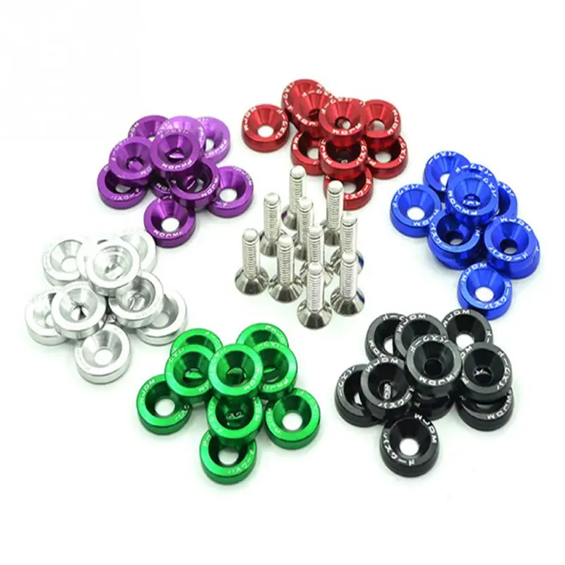 

10pcs Password jdm style x 20 Colorful License Plate Bolts Auto Accessories Modification Washer Design Car Accessories