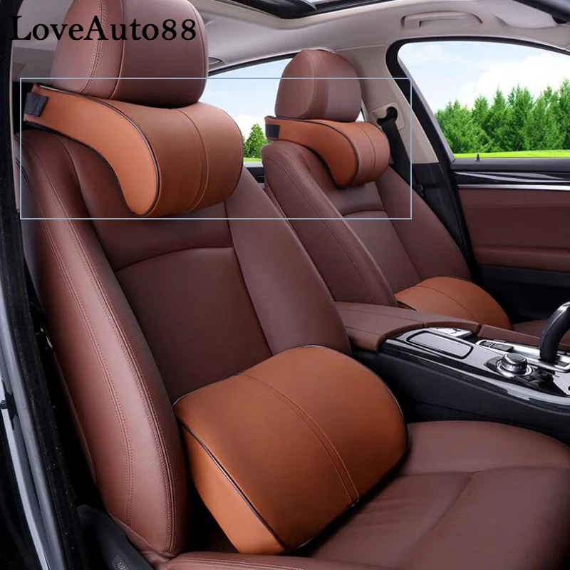 Для Toyota RAV4 RAV 4 2019 2020 2021 из искусственной кожи авто подушка для шеи пены памяти