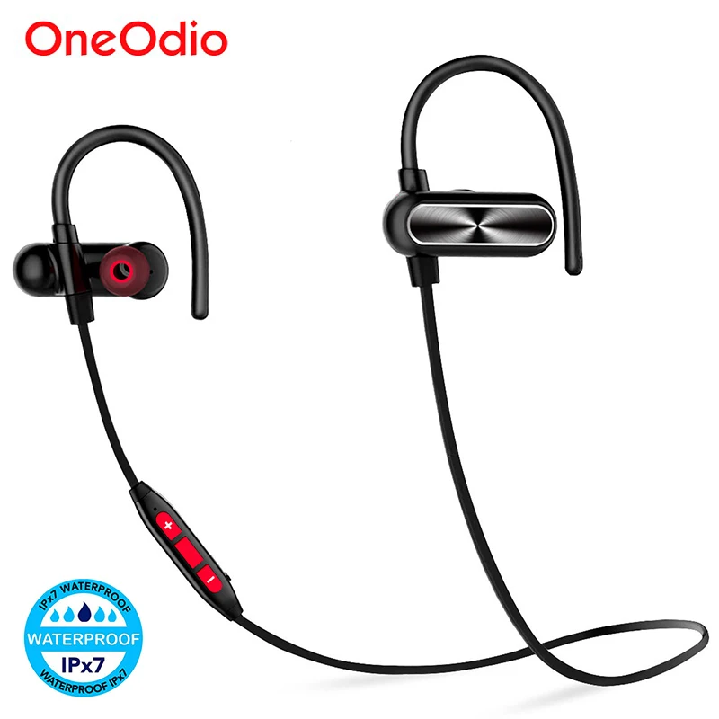 Oneodio Bluetooth наушники IPX7 водонепроницаемые беспроводные наушники стерео Спортивная гарнитура с микрофоном для телефона Xiaomi aptx