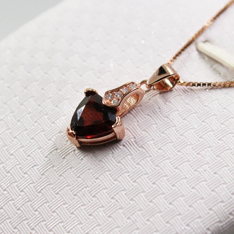 Ювелирные изделия colife хит продаж милый в форме сердца натуральный гранатовый