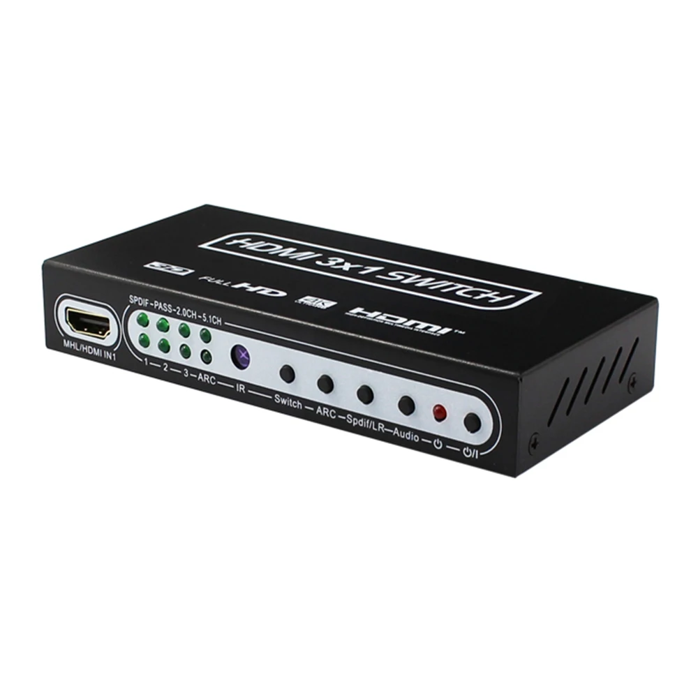 HDMI коммутатор с аудио разъединением 3X1 три в одном выреза один сплиттер HD 4K Аудио