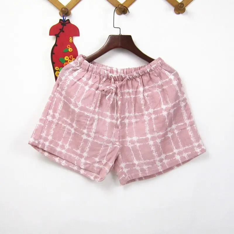 Woman 006 Various Summer Plaid Short Sleep Bottoms Women Men Sleepwear Pants Soft Home Shorts Couple Casual Pajamas Pants Beach Trousers - Цвет: Woman 006