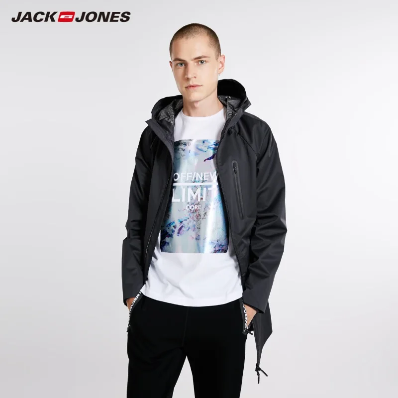 JackJones Мужская куртка с капюшоном Тренч длинная модный стиль мужская одежда 218321523 |