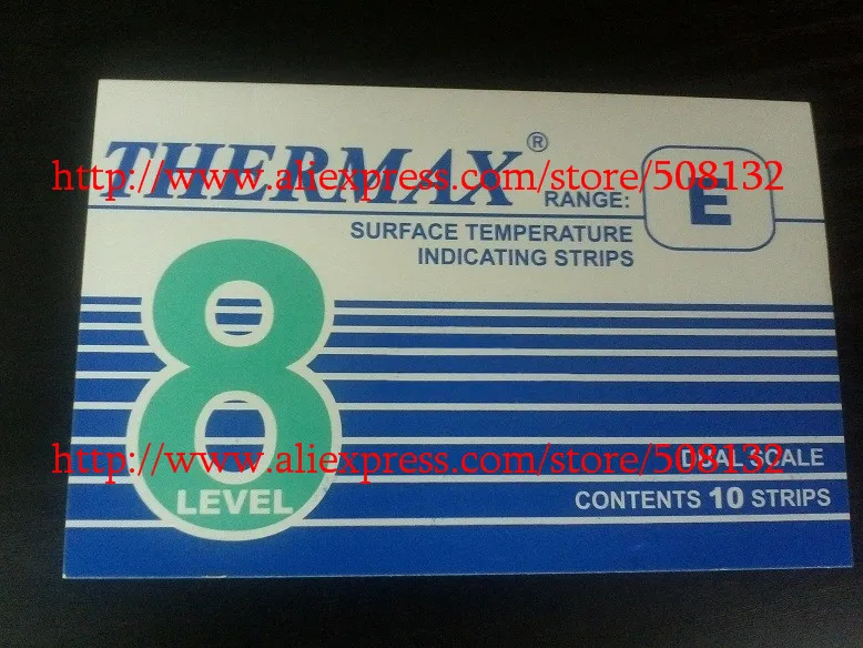 TMC 10 полосок THERMAX температурная этикетка 8 уровней диапазона E 204-260 градусов