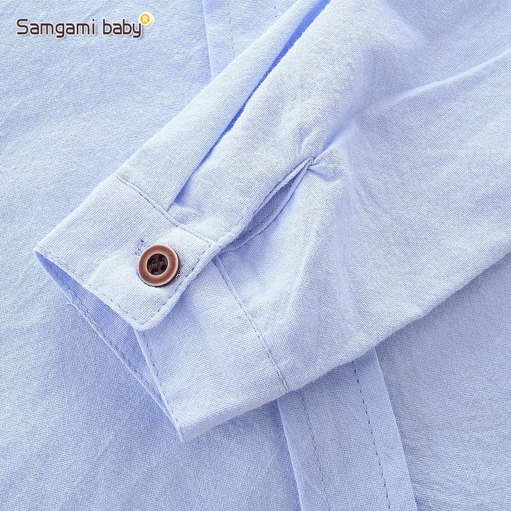 SAMGAMI осенняя одежда для маленьких мальчиков 4 шт. рубашка с длинным рукавом + жилет