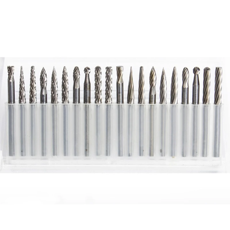 20 шт. 3 мм хвостовик Вольфрамовая сталь твердосплавные роторные файлы Алмазные