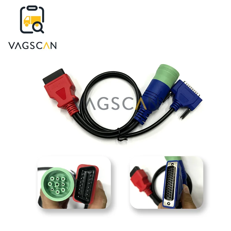 10 шт./лот OBDII кабель 9 Pin J1708 J1939 J1962 Авто дизельный DG-DPA5-9OBDII-CABLE
