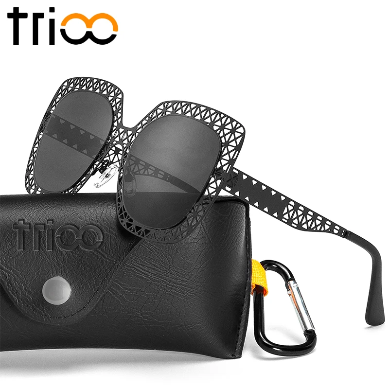 Солнцезащитные очки TRIOO в металлическом кружевном стиле женские Полые