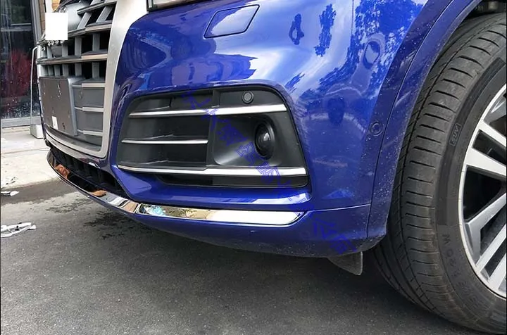 Для Audi Q5 FY 2018 2019 зеркало из нержавеющей стали перед бампером бампер крышка Щит