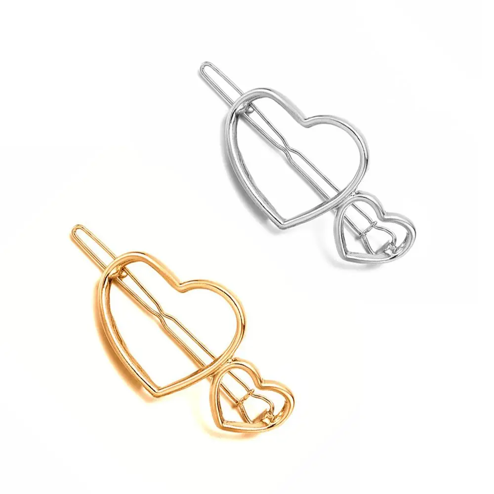 

1pcs Korean Fashion Double Heat Hair Clips Hairgrips For Women Girls Barrette Ornament Beauty Gifts Hairpins Hair Accessories