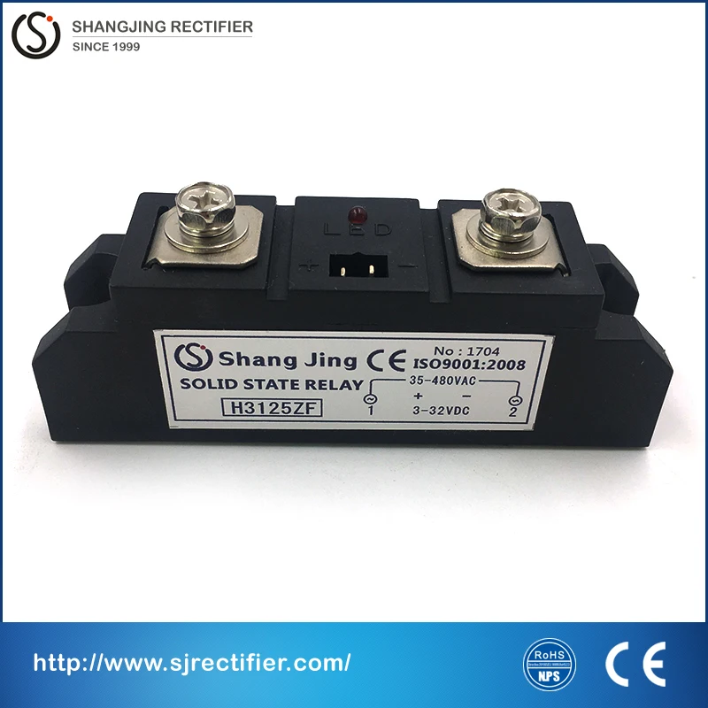 2018 new style industry solid state relay SSR high current rate 125A single pahse input 3~32VDC output 35~480VAC free shipping