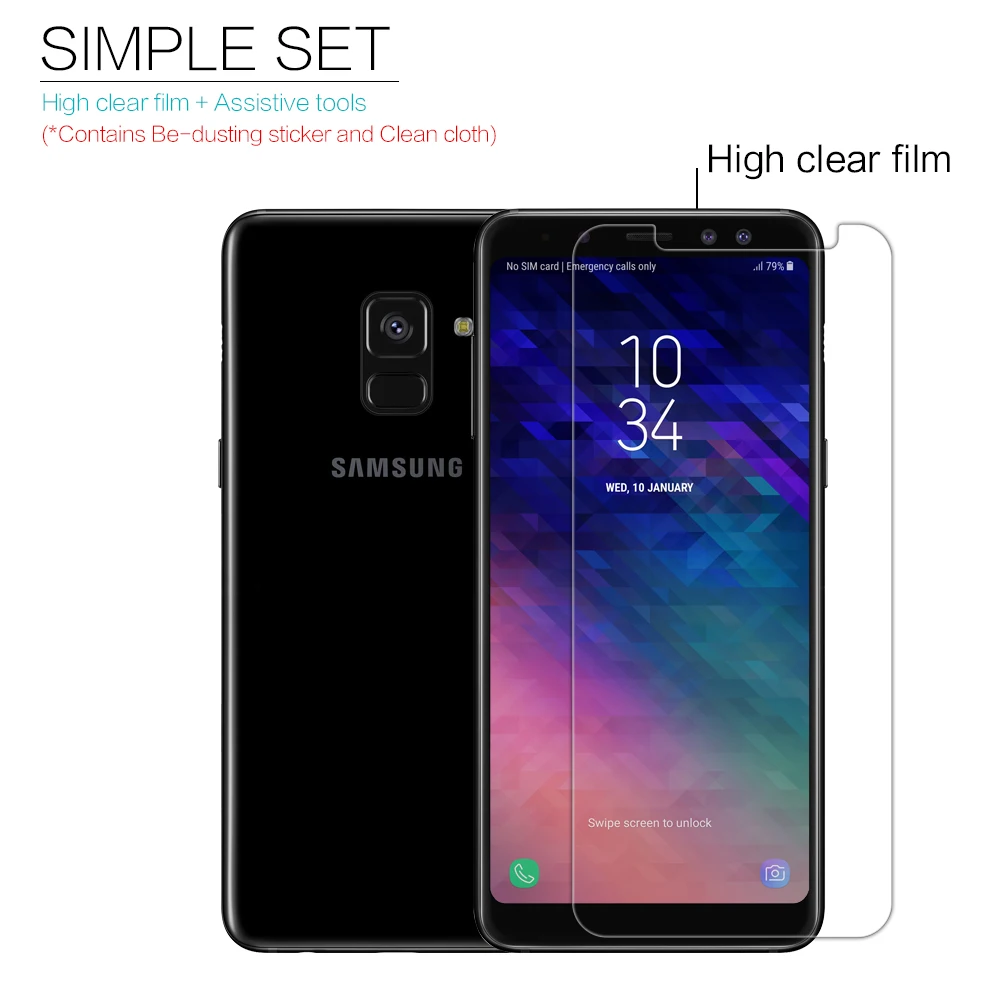 Защитная пленка Nillkin для samsung Galaxy A8, прозрачная/матовая пластиковая мягкая защитная пленка для samsung Galaxy A8 Plus