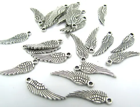 Подвески в виде крыльев 20 шт. античный тибетский серебряный ангел Очаровательные