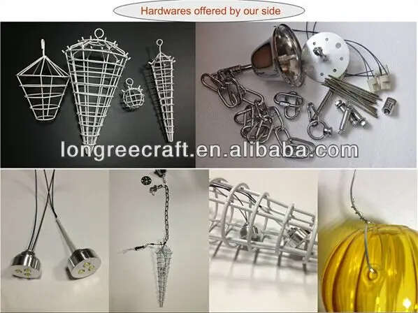 Современная черная дутая стеклянная декоративная подвессветодиодный