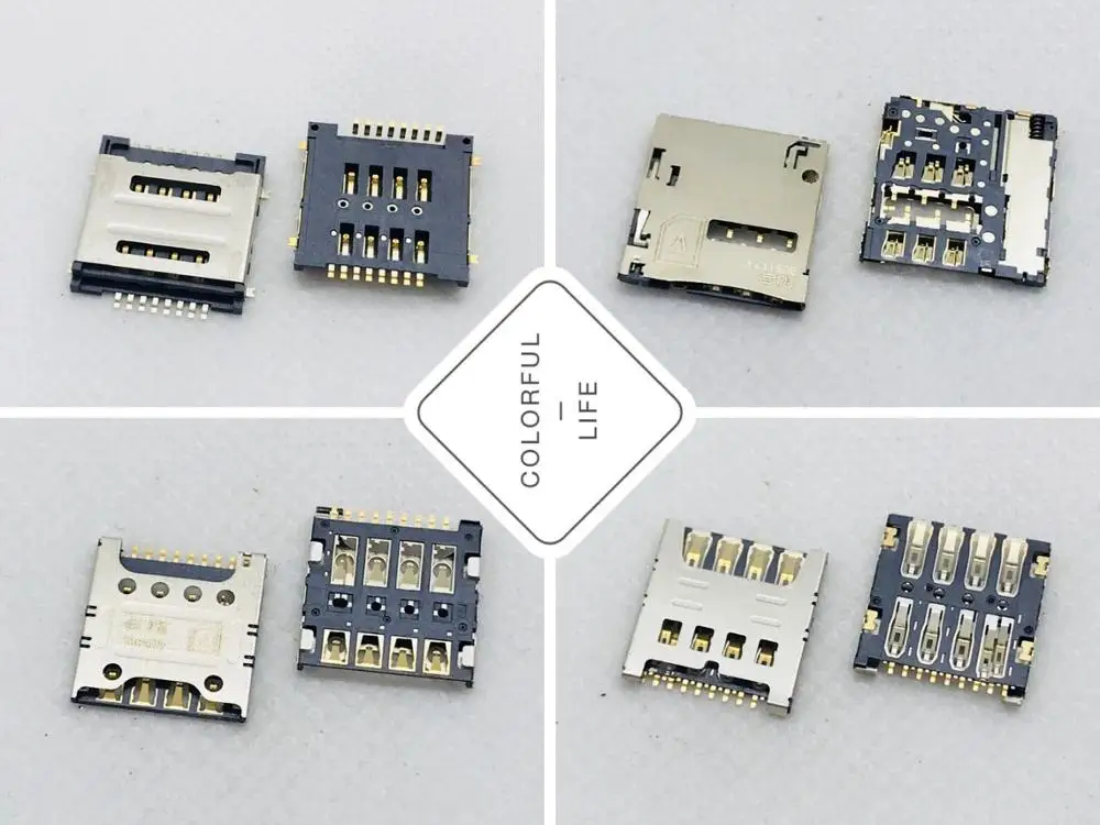 

2 IN 1 Push-push LCN TE 6/8/9PIN PC Laptop Child Watch Patch Micro SIM TF Card Slot Tray Adapter Motherboard Flex Cable Repair