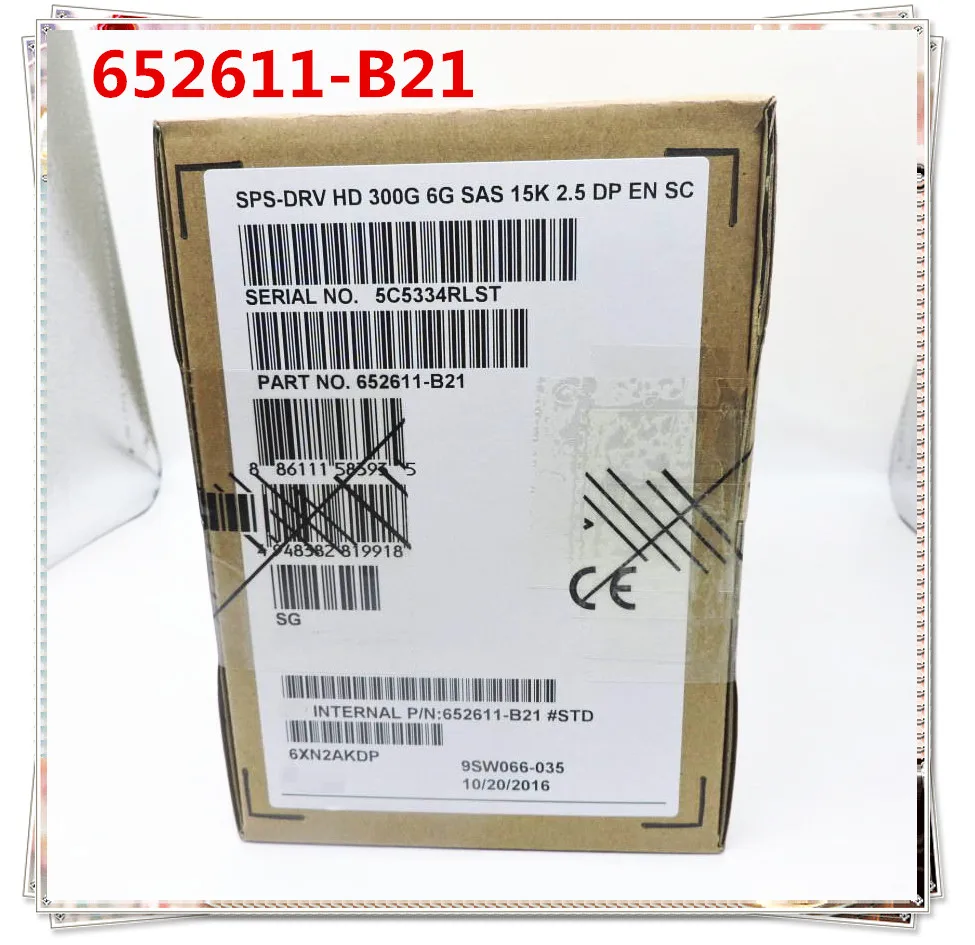 100% New for 652611-B21 653960-001 300G 6G SAS 2.5 G8 G9 3 year warranty | Электроника