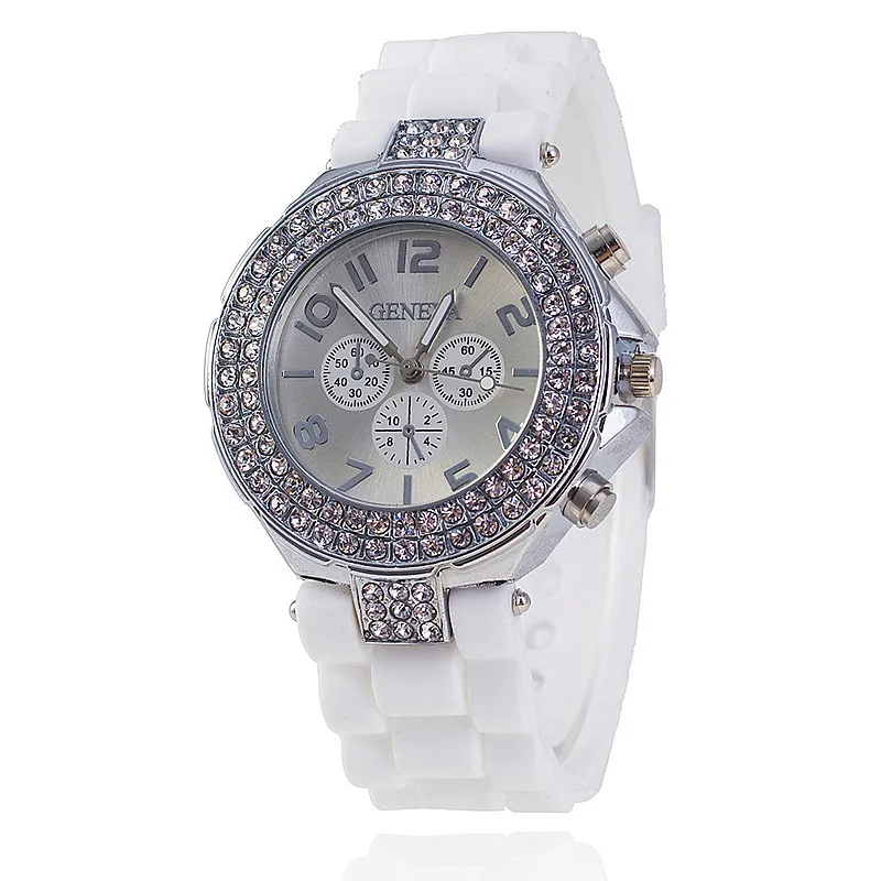 Reloj mujer, Платиновое серебро, кристалл, ЖЕНСКИЕ НАРЯДНЫЕ часы, силиконовые наручные часы, стразы, женские часы, повседневные, montre hours orologi