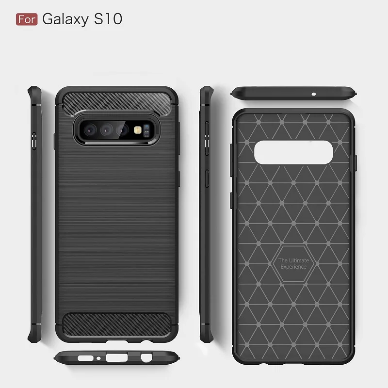 Чехол для мобильного телефона Samsung S10 задняя крышка из углеродного волокна мягкие