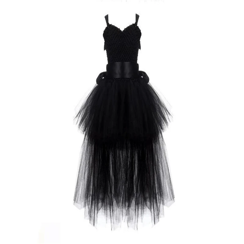 

Kids Halloween Costume Black Tutu Lace Toddler Girls Tulle Dress Evening Birthday Party Kids Dresses For Girls Ball Gown