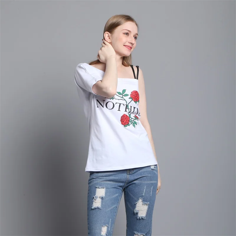 Новые тонкие без бретелек ремни футболка с принтом женские|t-shirt women|print t-shirt womenprint |
