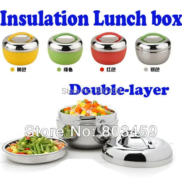 Ланч бокс в форме яблока из нержавеющей стали бенто 2 ярусная блокирующая крышка
