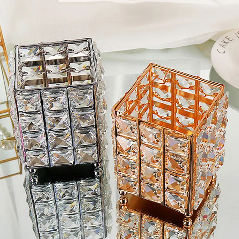 Металлический кристалл кисти для макияжа держатель ручки туалетный столик