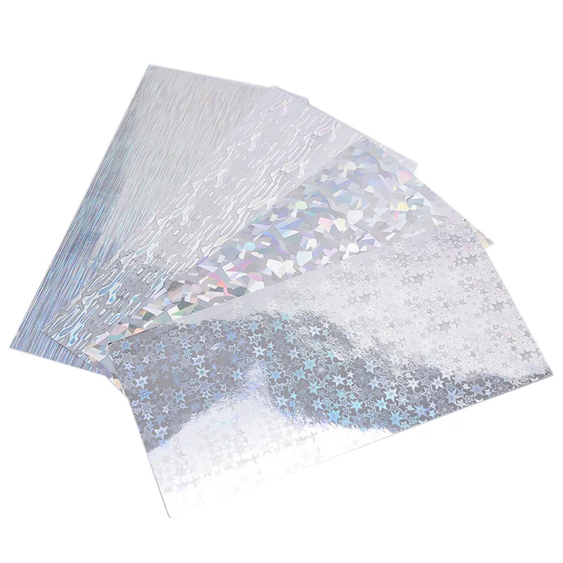 10 шт./лот 20x10см Радужная Лазерная Серебристая геометрическая фигура Прозрачная