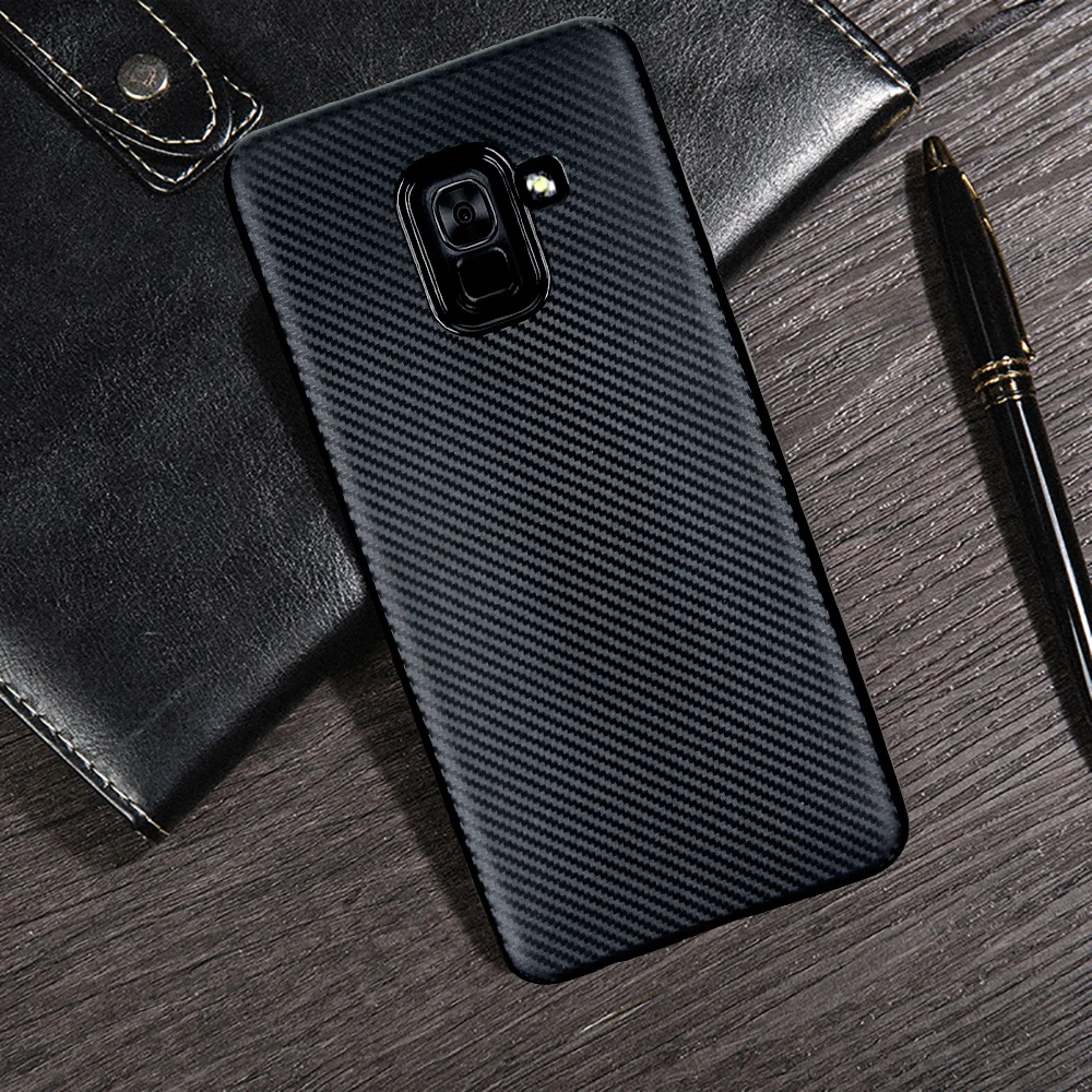 Чехол HATOLY для Samsung Galaxy A8 2018 Ультратонкий Мягкий ТПУ чехол из углеродного волокна |