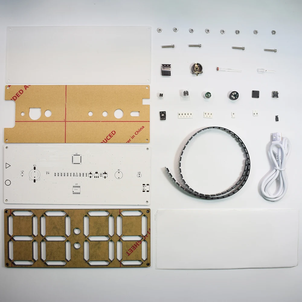 

Large Size Rainbow Color Digital Tube DS3231 Clock DIY Module Kit