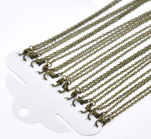 DoreenBeads 12 бронзовых тонов карабин звенья цепи ожерелья 2x3 мм 16 &quot(B14103) | Украшения и
